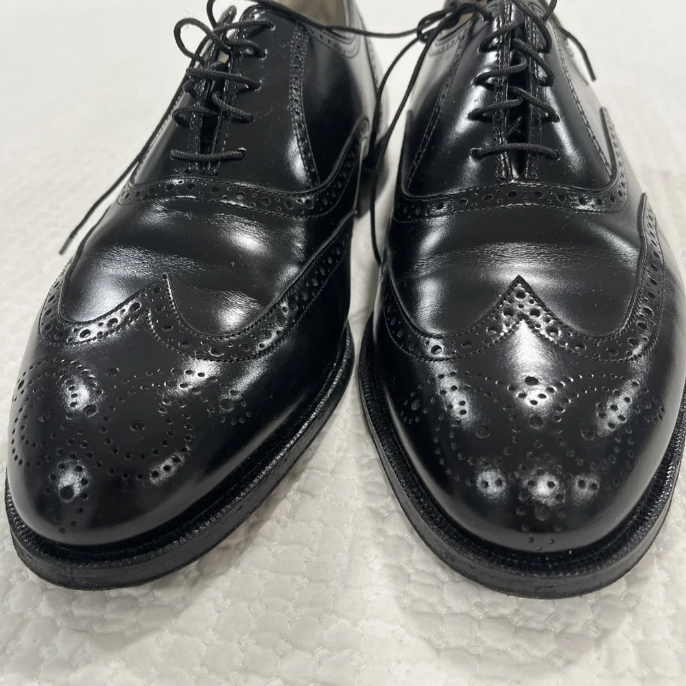 Florsheim Imperial Black Wingtip Oxford Dress Shoes Mens 10 D 92343 USA